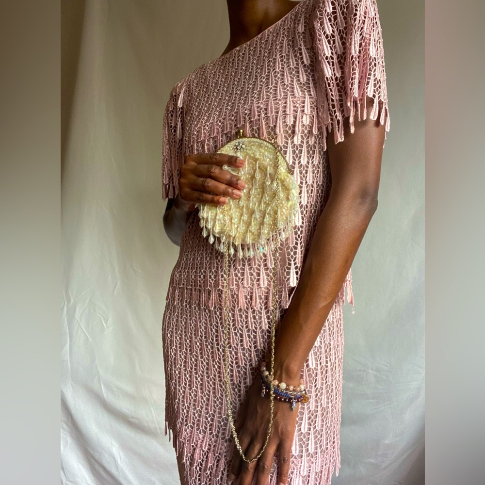 Vintage pink flapper dress